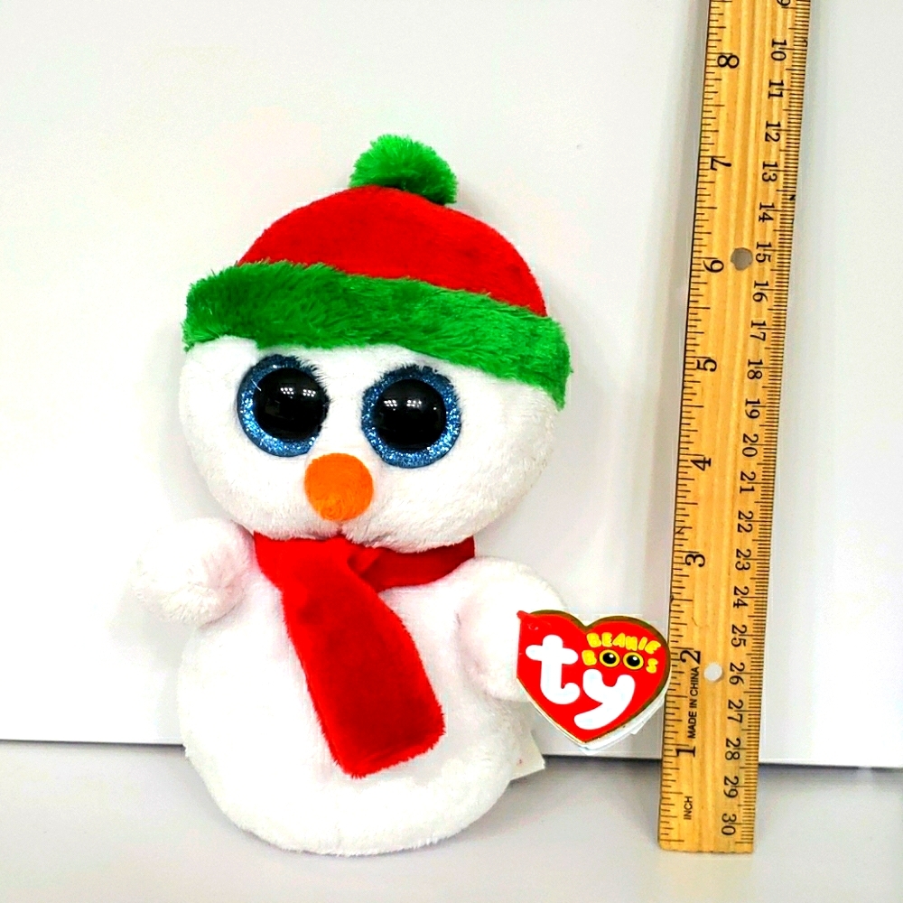 Ty Beanie Boo Christmas snowman Scoops